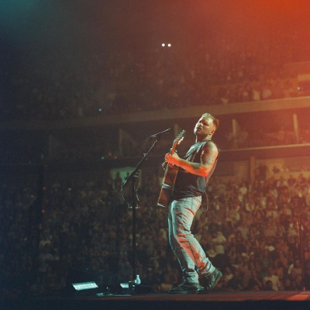 Zack Bryan during one of his music concerts in Tulsa, Oklahoma.